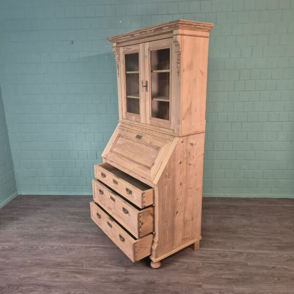 Sekretär Gründerzeit 1880 Kiefer – Bild 14