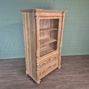 Vitrine Geschirrschrank Gründerzeit 1880 Kiefer