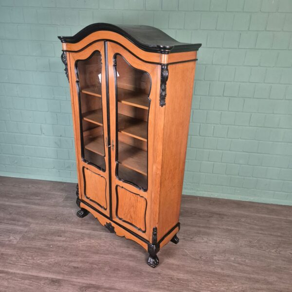 Vitrine Geschirrschrank Historismus 1860 Esche – Bild 2