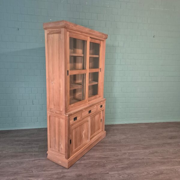 Vitrine Bücherschrank Teakholz 1,20 m