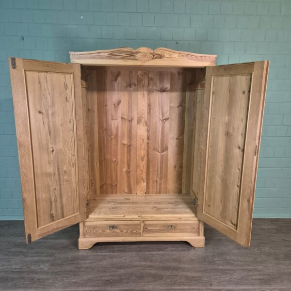 Schrank Kleiderschrank Jugendstil 1900 Kiefer – Bild 8