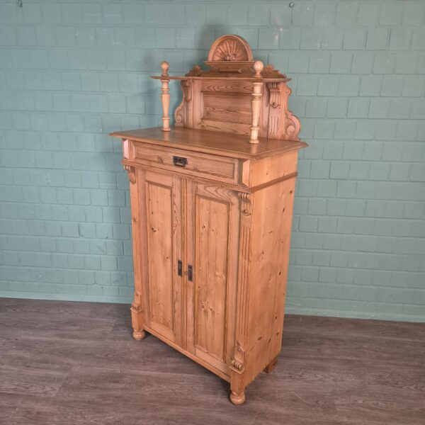 Vertiko mit Aufsatz Gründerzeit 1880 Kiefer – Bild 3