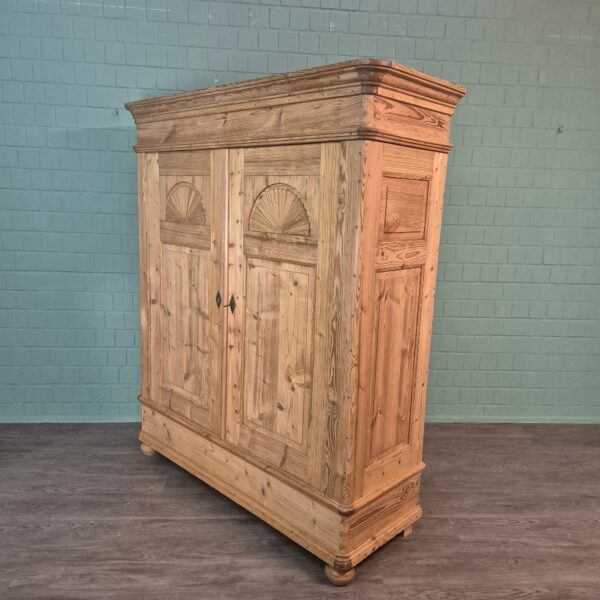 Sonnenschrank Kleiderschrank Biedermeier 1840 Kiefer – Bild 2