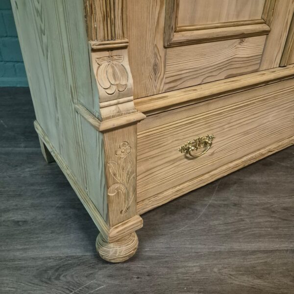 Schrank Kleiderschrank Jugendstil 1900 Kiefer – Bild 5