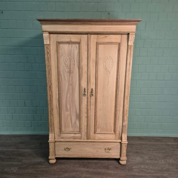 Schrank Kleiderschrank Jugendstil 1900 Kiefer – Bild 2