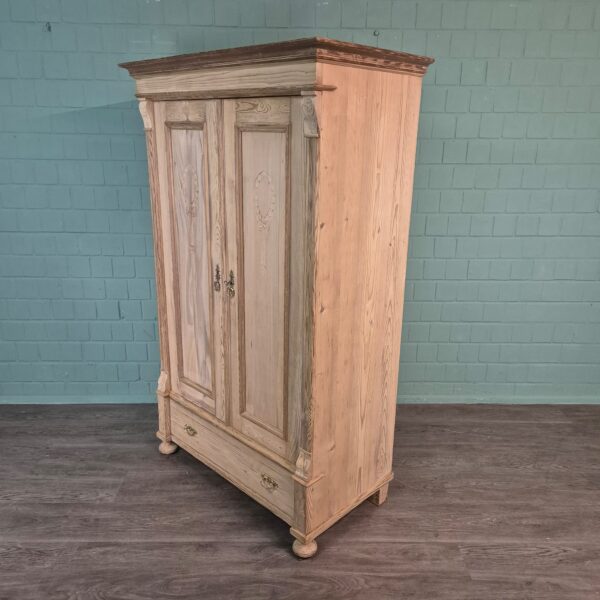 Schrank Kleiderschrank Jugendstil 1900 Kiefer – Bild 3