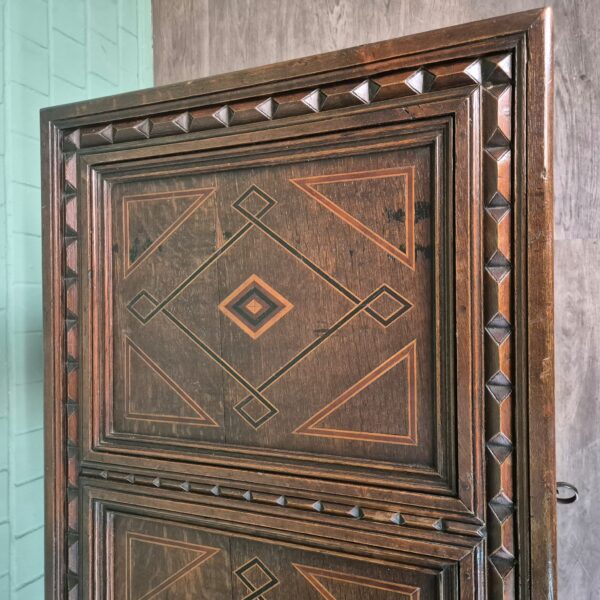 Truhe Stollentruhe Barock 1740 Eiche – Bild 13
