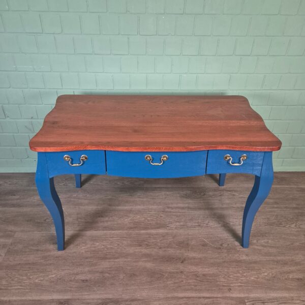 Schreibtisch Eiche Blau-Natur 1,30 m x 0,68 m – Bild 2
