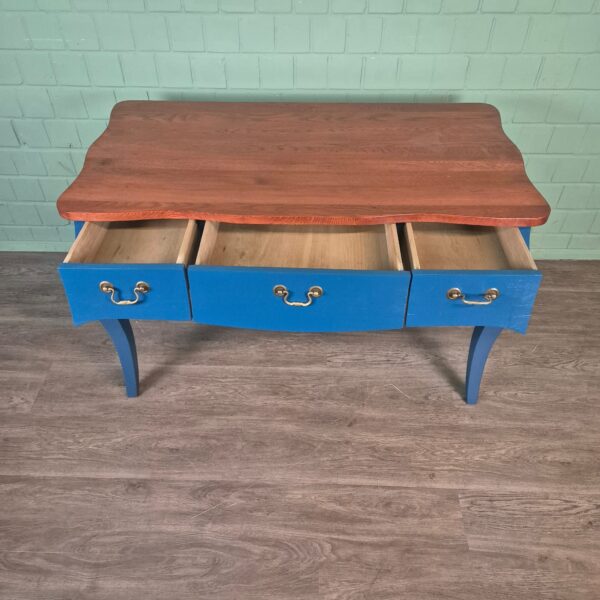 Schreibtisch Eiche Blau-Natur 1,30 m x 0,68 m – Bild 6
