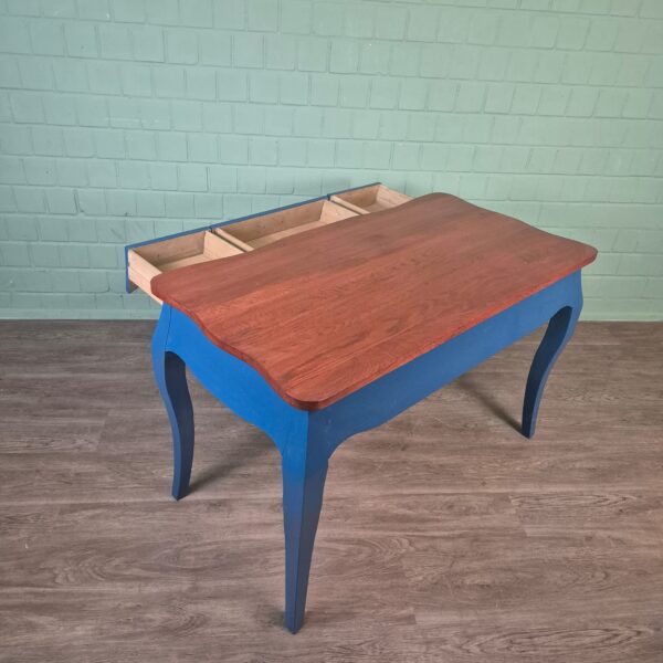 Schreibtisch Eiche Blau-Natur 1,30 m x 0,68 m – Bild 10