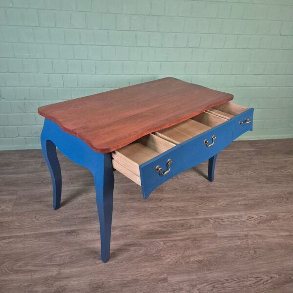 Schreibtisch Eiche Blau-Natur 1,30 m x 0,68 m – Bild 8