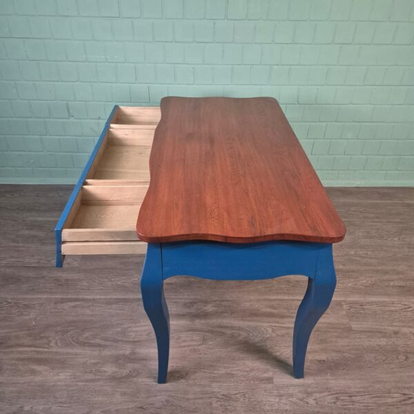 Schreibtisch Eiche Blau-Natur 1,30 m x 0,68 m – Bild 9