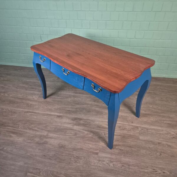 Schreibtisch Eiche Blau-Natur 1,30 m x 0,68 m – Bild 3
