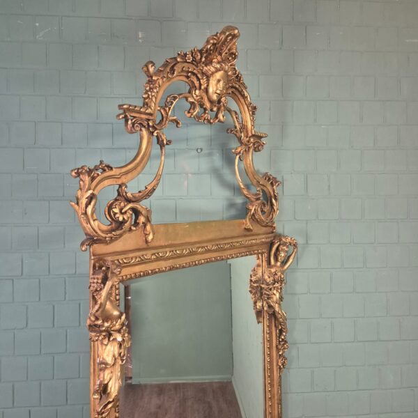 Barockspiegel Wandspiegel Barockstil Gold 1,20 m x 2,44 m – Bild 3