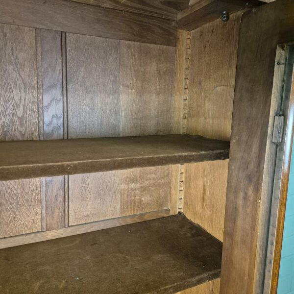 Vitrine Geschirrschrank Spätbiedermeier 1850 Nussbaum – Bild 8