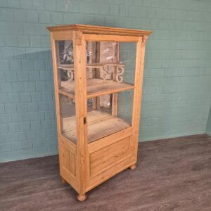 Vitrine Geschirrschrank Gründerzeit 1880 Kiefer