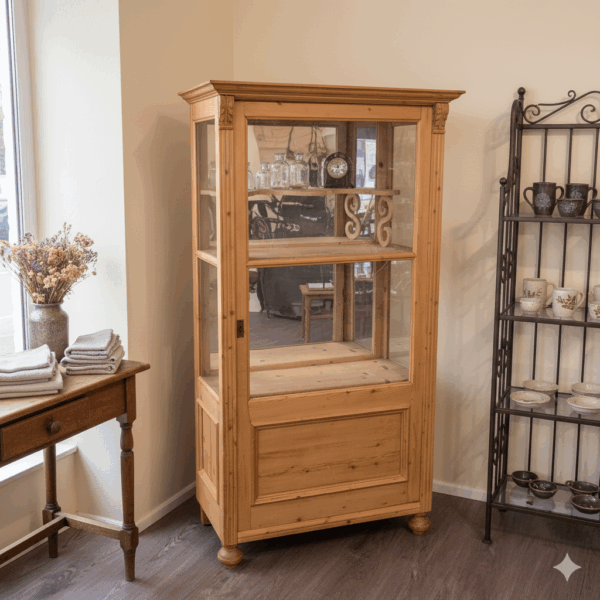 Vitrine Geschirrschrank Gründerzeit 1880 Kiefer – Bild 11