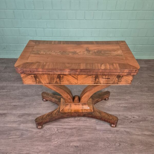 Klapptisch Spieltisch Biedermeier 1820 Mahagoni – Bild 3