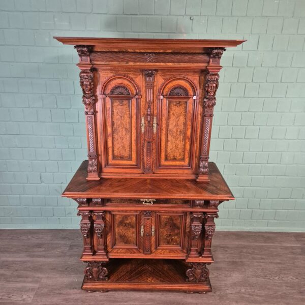 Tabernakelschrank Buffetschrank Gründerzeit 1880 Nussbaum – Bild 2