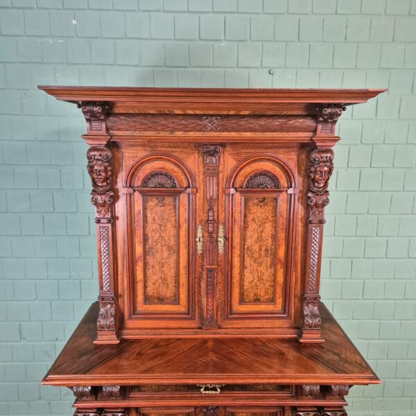 Tabernakelschrank Buffetschrank Gründerzeit 1880 Nussbaum – Bild 4