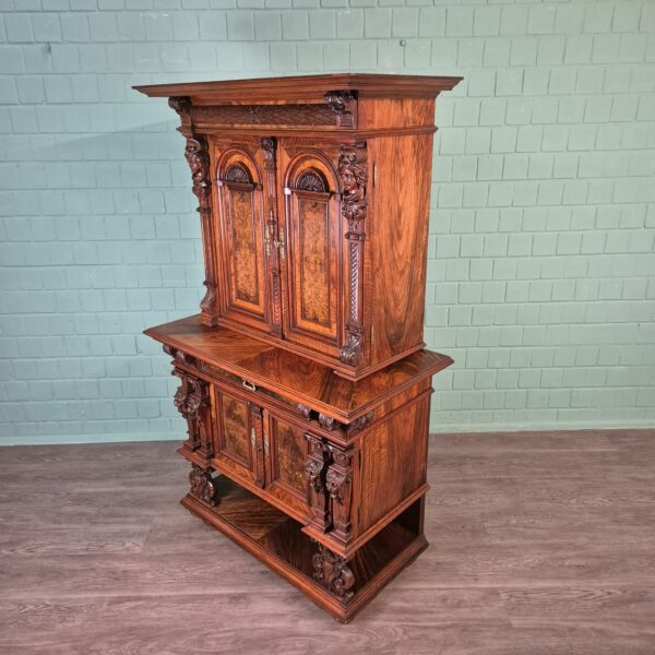 Tabernakelschrank Buffetschrank Gründerzeit 1880 Nussbaum – Bild 3