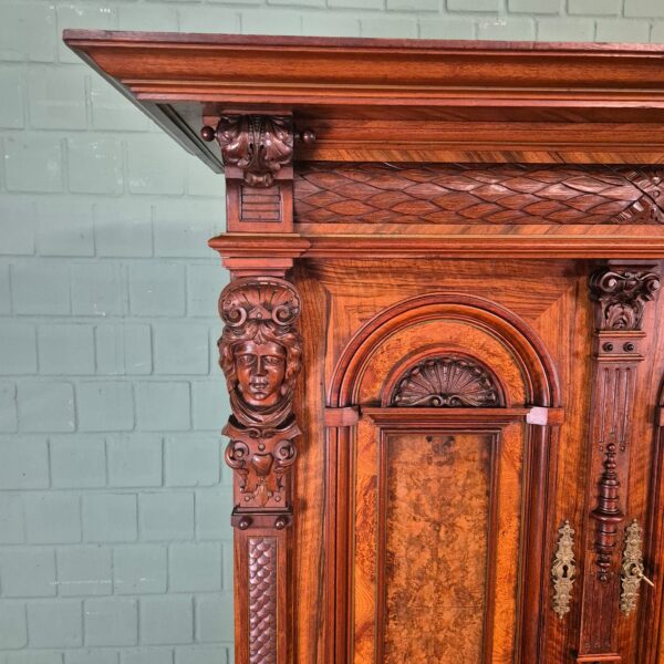 Tabernakelschrank Buffetschrank Gründerzeit 1880 Nussbaum – Bild 5