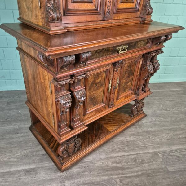 Tabernakelschrank Buffetschrank Gründerzeit 1880 Nussbaum – Bild 7