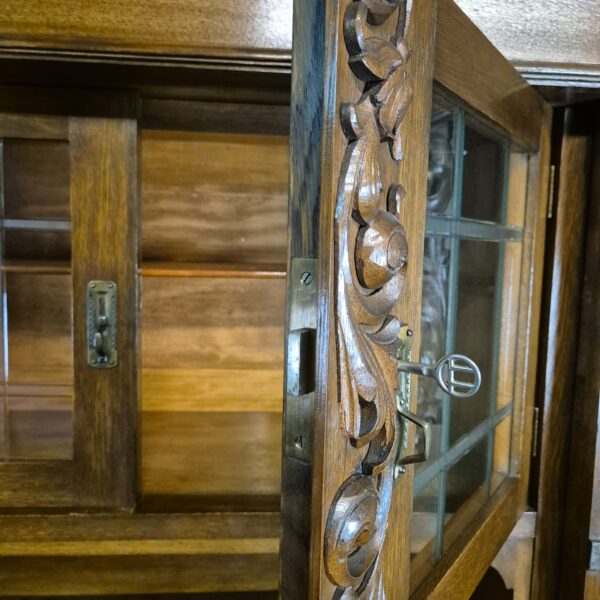 Buffetschrank Schrank Jugendstil 1910 Eiche – Bild 21