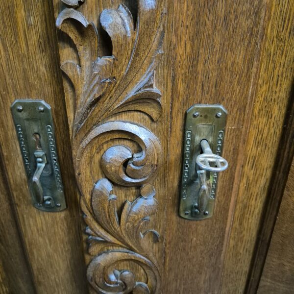Buffetschrank Schrank Jugendstil 1910 Eiche – Bild 15