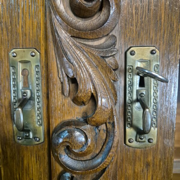 Buffetschrank Schrank Jugendstil 1910 Eiche – Bild 14