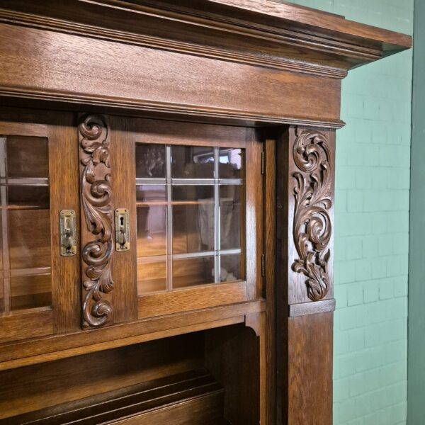 Buffetschrank Schrank Jugendstil 1910 Eiche – Bild 4