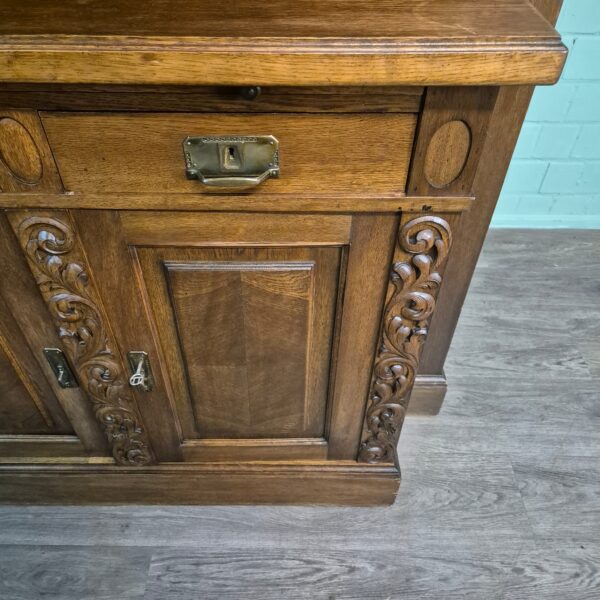 Buffetschrank Schrank Jugendstil 1910 Eiche – Bild 6
