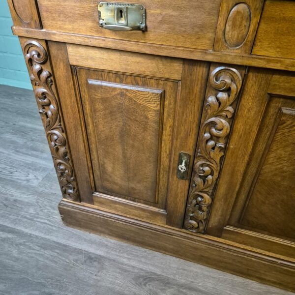 Buffetschrank Schrank Jugendstil 1910 Eiche – Bild 8