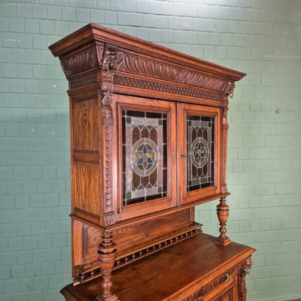 Buffetschrank Schrank Gründerzeit 1880 Eiche – Bild 5