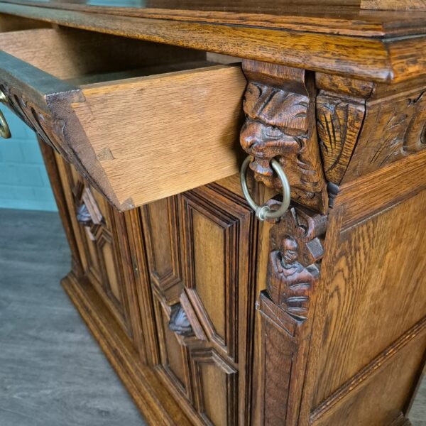 Buffetschrank Schrank Gründerzeit 1880 Eiche – Bild 21