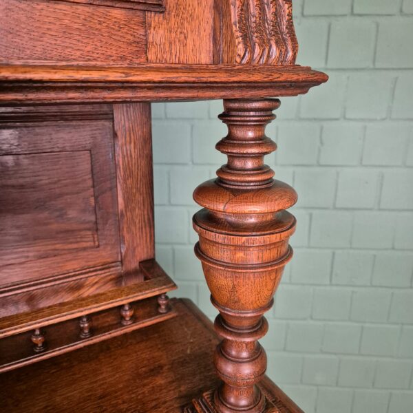 Buffetschrank Schrank Gründerzeit 1880 Eiche – Bild 11