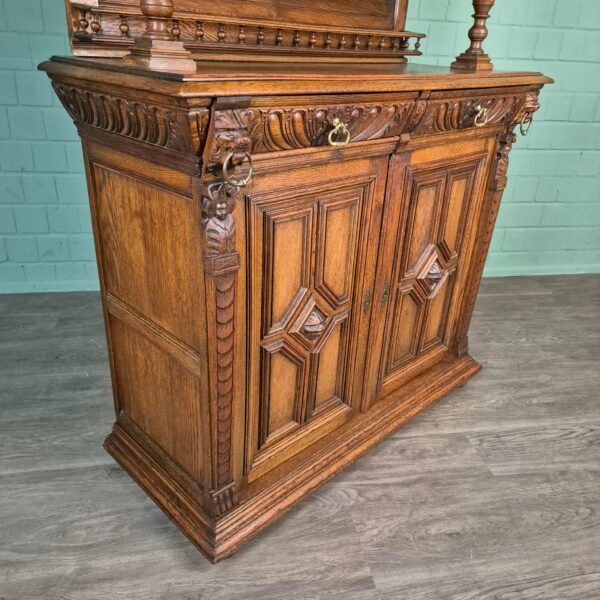 Buffetschrank Schrank Gründerzeit 1880 Eiche – Bild 6