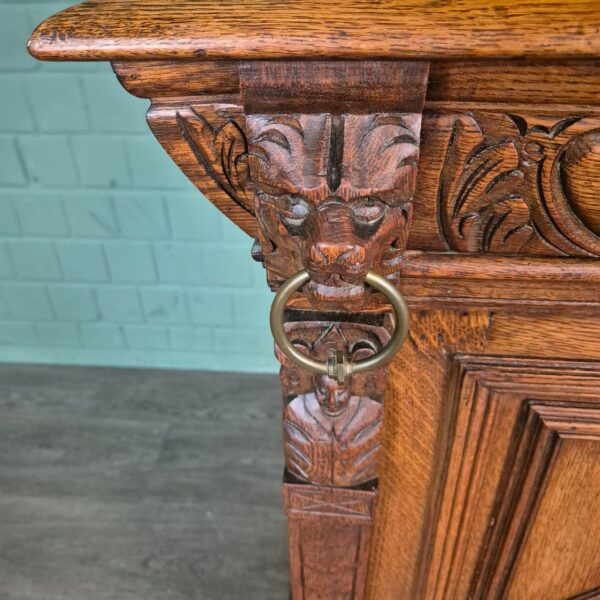 Buffetschrank Schrank Gründerzeit 1880 Eiche – Bild 7