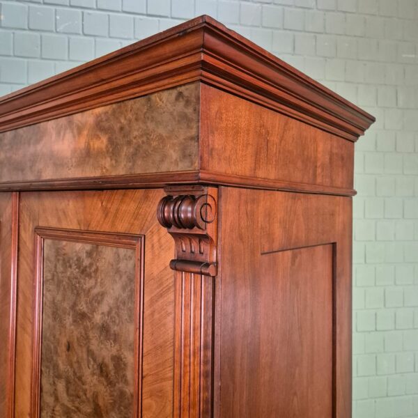 Kleiderschrank Schrank Gründerzeit 1880 Nussbaum – Bild 10