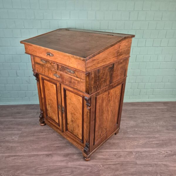 Schreibpult Schreibtisch Gründerzeit 1880 Nussbaum – Bild 5