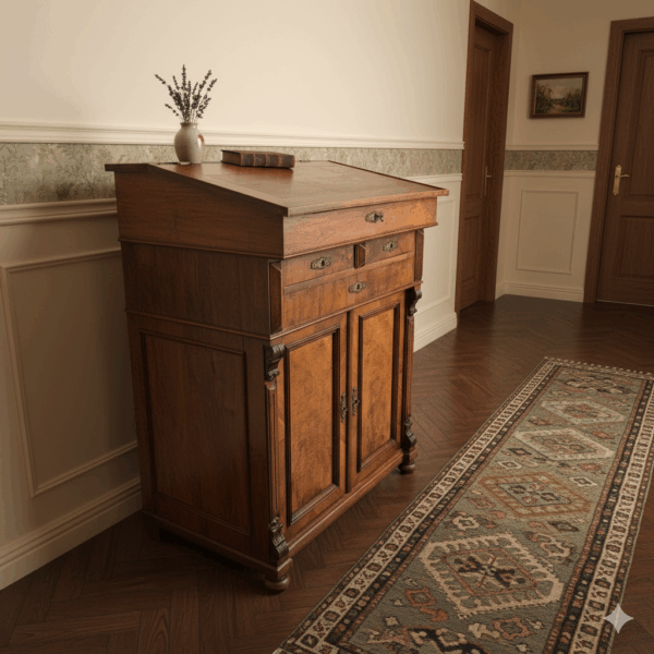 Schreibpult Schreibtisch Gründerzeit 1880 Nussbaum – Bild 2
