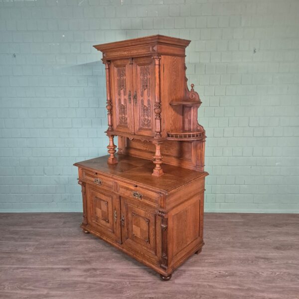 Buffetschrank Schrank Gründerzeit 1880 Eiche – Bild 4