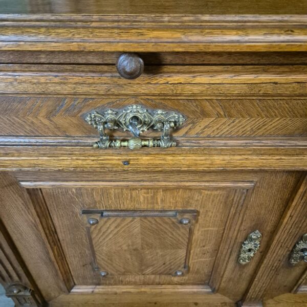 Buffetschrank Schrank Gründerzeit 1880 Eiche – Bild 10