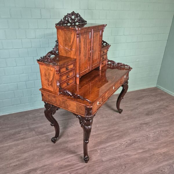 Schreibtisch Historismus 1870 Mahagoni – Bild 4
