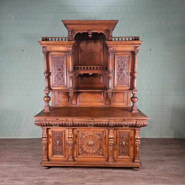 Buffetschrank Schrank Gründerzeit 1880 Eiche – Bild 3