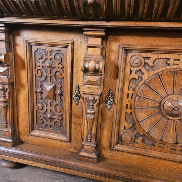 Buffetschrank Schrank Gründerzeit 1880 Eiche – Bild 6