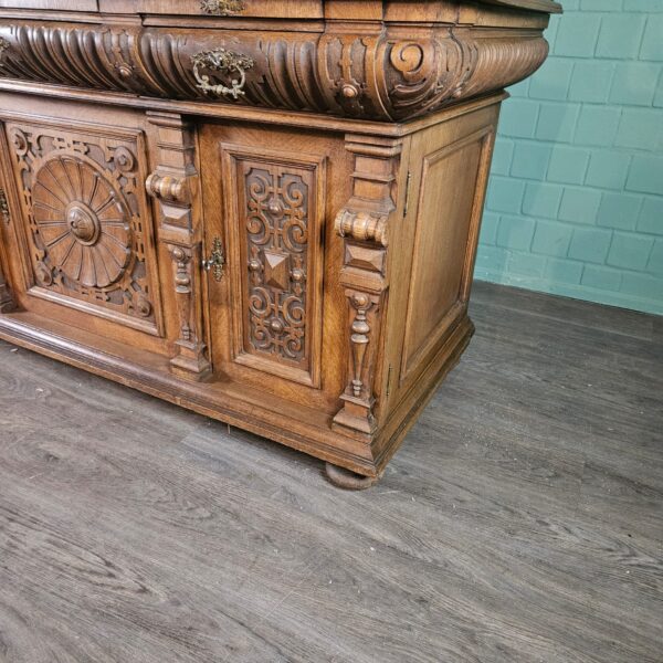 Buffetschrank Schrank Gründerzeit 1880 Eiche – Bild 10