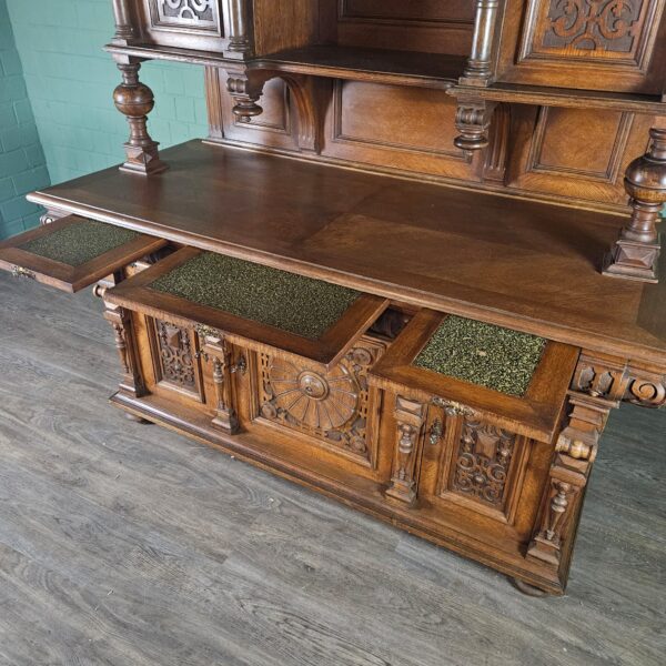 Buffetschrank Schrank Gründerzeit 1880 Eiche – Bild 17