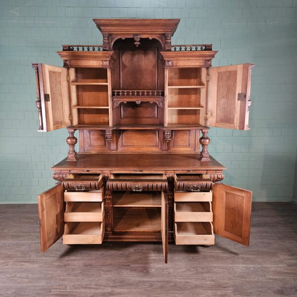 Buffetschrank Schrank Gründerzeit 1880 Eiche – Bild 16