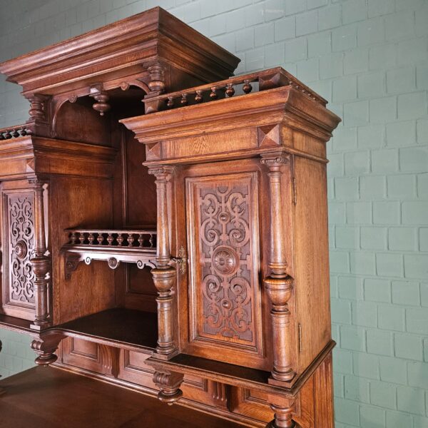 Buffetschrank Schrank Gründerzeit 1880 Eiche – Bild 13